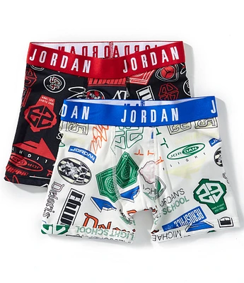 Jordan Big Boys Printed 2-Pack Boxer Briefs