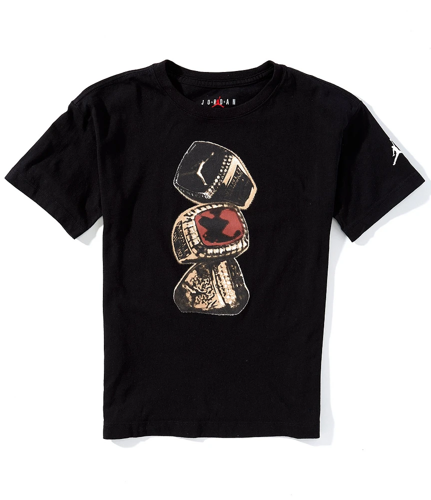Jordan Big Girls 7-16 Ring Stack Short Sleeve T-Shirt