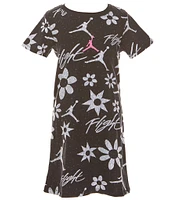 Jordan Big Girls 7-16 Short-Sleeve Brooklyn AOP T-Shirt Dress