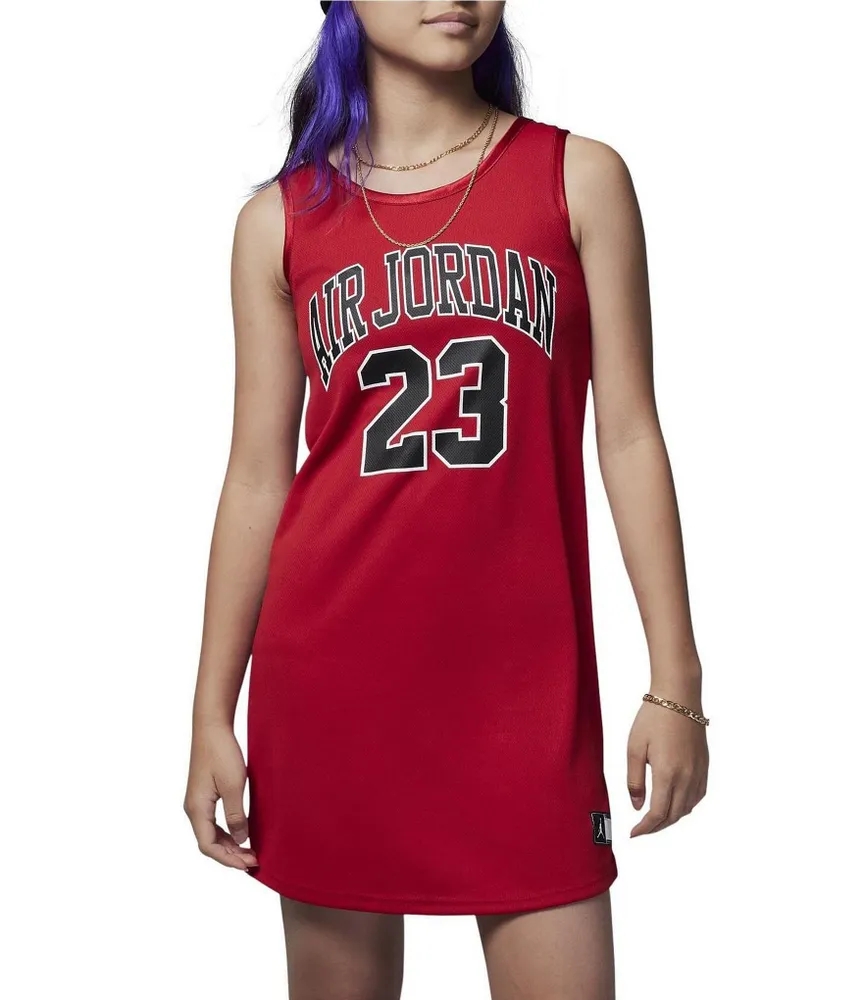 Jordan Big Girls 7-16 Sleeveless Jumpman Jersey Mesh Dress