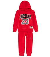 Jordan Little Boys 2T-7 Long Sleeve Jordan Jersey Pack Pullover Hoodie & Fleece Jogger Pants Set