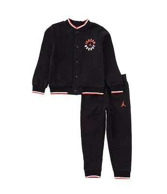 Jordan Little Boys 2T-7 Long Sleeve Jumpman Bomber Jacket & Jogger Pant Set