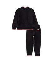 Jordan Little Boys 2T-7 Long Sleeve Jumpman Bomber Jacket & Jogger Pant Set