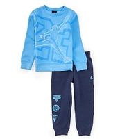 Jordan Little Boys 2T-7 Long-Sleeve See Me Shine Fleece Sweatshirt & Matching Fleece Jogger Pant Set