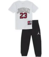 Jordan Little Boys 2T-7 Short Sleeve 23 Jersey T-Shirt & Jogger Pants Set