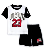 Jordan Little Boys 2T-7 Short Sleeve 23 Pieced T-Shirt & Shorts Set