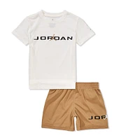 Jordan Little Boys 2T-7 Short-Sleeve Baseline Jersey-Knit T-Shirt & Matching Mesh Shorts Set