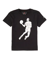 Jordan Little Boys 2T-7 Short Sleeve Dots Graphic T-Shirt