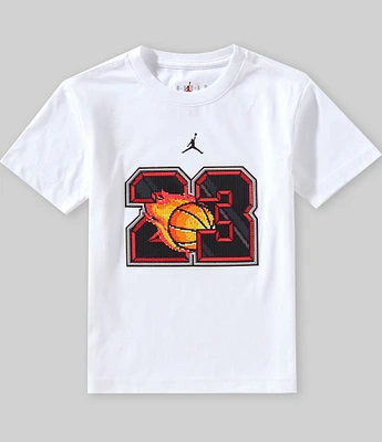 Jordan Little Boys 4-7 Short-Sleeve Customized Air 23 Flame T-Shirt