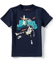 Jordan Little Boys Short Sleeve Michael Jordan Jamming T-Shirt