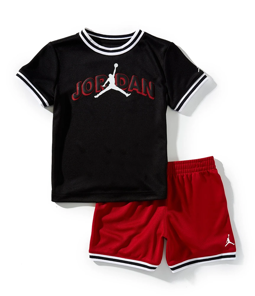 Jordan Little Boys Matching Taping Mesh Short Sleeve T-Shirt & Shorts Set