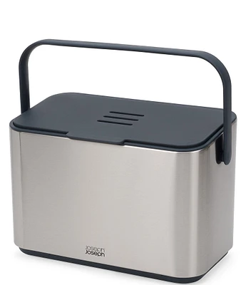 Joseph Joseph Collect 4L Stainless Steel Food Waste Caddy- Grey