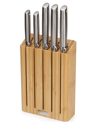 Joseph Joseph Elevate Steel Knives Bamboo 5-Piece Knife Block Set