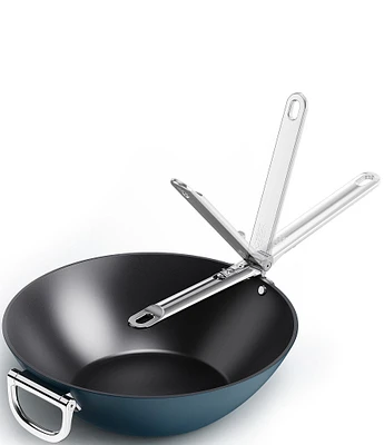 Joseph Joseph Space Folding Handle Ceramic Non-Stick Dark Blue 12.5#double; Wok