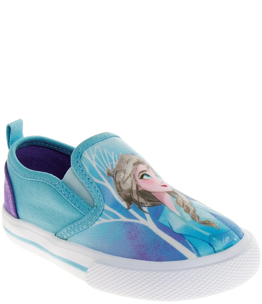 Josmo Girls' Disney Frozen Canvas Slip-On Sneakers (Toddler)