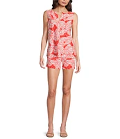 Jude Connally Alexa Petite Wings Print Split V-Neck Sleeveless Coordinating Tank Top