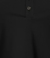Jude Connally Angelica Brushed Jude Cloth Point Collar Button Neck Short Sleeve Top