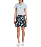 Jude Connally Angelica Brushed Jude Cloth Point Collar Button Neck Short Sleeve Top