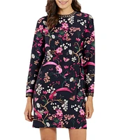 Jude Connally Cameron Jude Cloth Printed Crew Neck Long Sleeve Dress