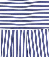 Jude Connally Carter Stripe Print Point Collar Short Sleeve Shirt Dress