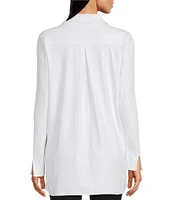 Jude Connally Hadley Long Roll-Tab Sleeve Point Collar High-Low Tunic