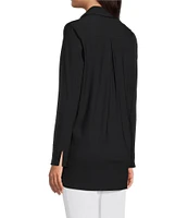 Jude Connally Hadley Long Roll-Tab Sleeve Point Collar High-Low Tunic