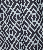 Jude Connally Kerry Garden Lattice Print Split V-Neck 3/4 Bell Sleeve Knit Shift Dress
