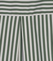 Jude Connally Kimber Cotton Stripe Point Collar Curved High-Low Long Sleeve Button-Front Shirt