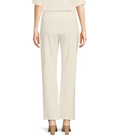 Jude Connally Martina Ponte Knit Wide Leg Split Front Hem Pull-On Pants