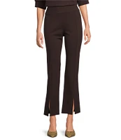 Jude Connally Martina Ponte Knit Wide Leg Split Front Hem Pull-On Pants