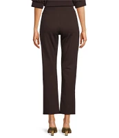 Jude Connally Martina Ponte Knit Wide Leg Split Front Hem Pull-On Pants