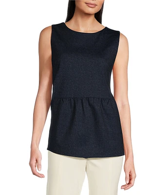 Jude Connally Millie Jude Denim Scoop Neck Sleeveless Gathered Empire Waist Top