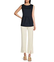 Jude Connally Millie Jude Denim Scoop Neck Sleeveless Gathered Empire Waist Top
