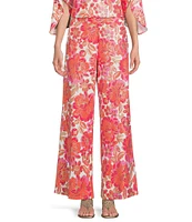 Jude Connally Nicolette Peony Dream Wide Leg Pull-On Pants