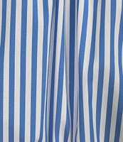 Jude Connally Pippa Stripe Print Point Collar Short Sleeve Midi Dress