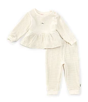 Juicy Couture Baby Girls 12-24 Months Long-Sleeve Stripe Velour Sweatshirt & Matching Jogger Pant Set