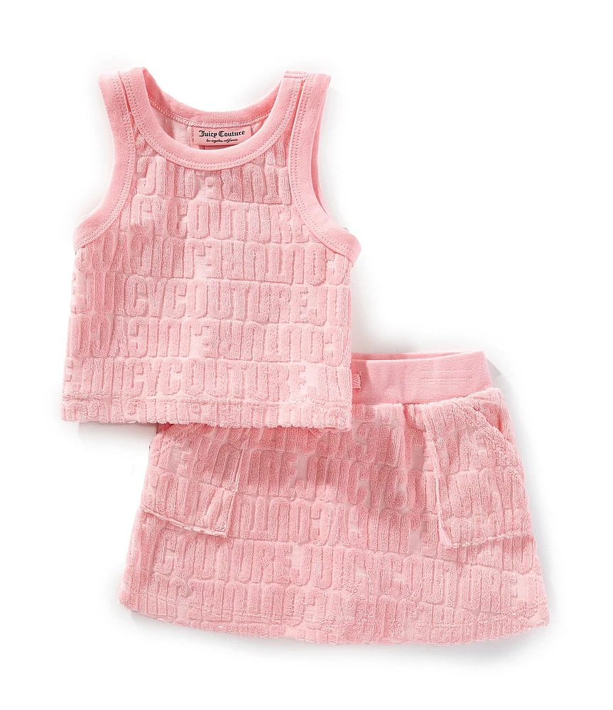 Juicy Couture Baby Girls 12-24 Months Sleeveless Tank Top & Coordinating Skort Set