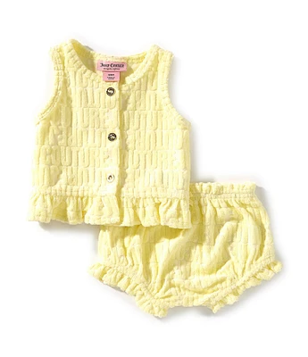 Juicy Couture Baby Girls 3-6 Months Sleeveless Tank Top & Matching Shorts Set
