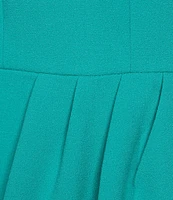 Julia Jordan Knot Halter Neck Sleeveless Faux Wrap Tulip Hem Midi Dress