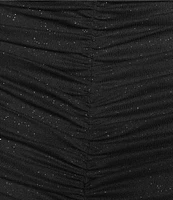 Jump Long Sleeve Square Neck Ruched Drape Detail Dress