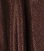 Jump Rhinestone Trim Drape Neck Long Dress