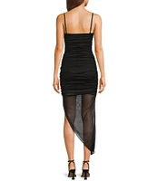 Jump Sleeveless Glitter Asymmetrical Hem Dress