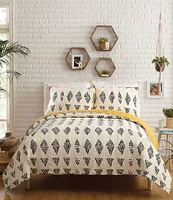 Jungalow Prosperity Geometric Pattern Reversible Mini Quilt Set