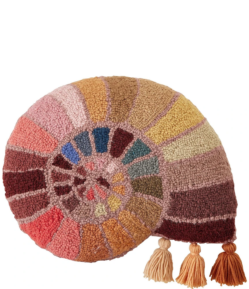 Jungalow Shelly Hooked Wool Tassel Pillow