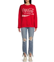 Junk Food Crewneck Long Sleeve Coca Cola Classic Fleece Sweatshirt