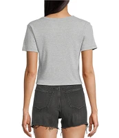 Junk Food Diet Coke Heart Short Sleeve Cropped T-Shirt