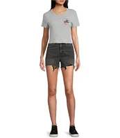 Junk Food Diet Coke Heart Short Sleeve Cropped T-Shirt