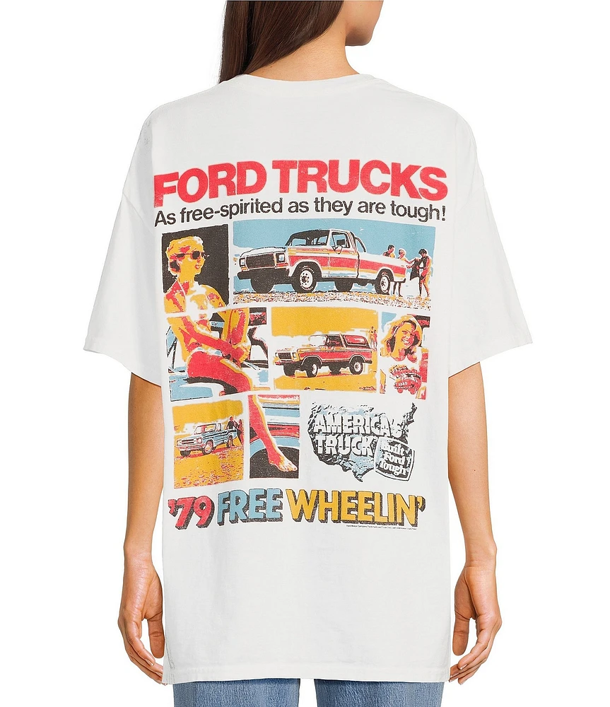 Junk Food Ford Trucks Crewneck Short Sleeve Oversized Graphic T-Shirt