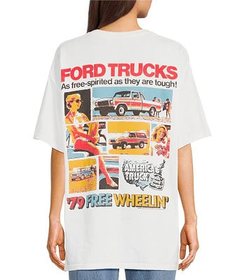 Junk Food Ford Trucks Crewneck Short Sleeve Oversized Graphic T-Shirt