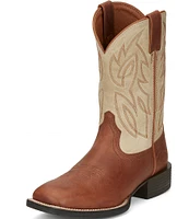 Justin Boots Men's Leather Canter Square Toe Western Boots